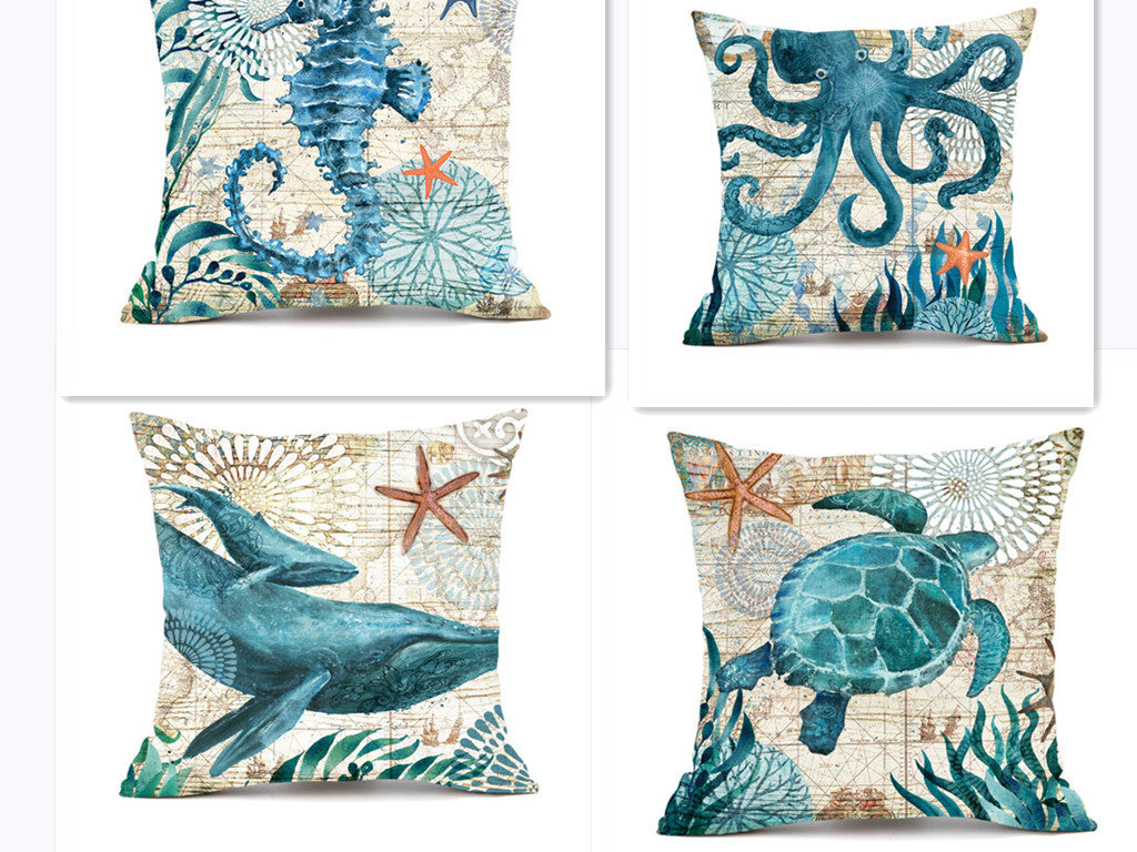 Coastal Turtle Cushion