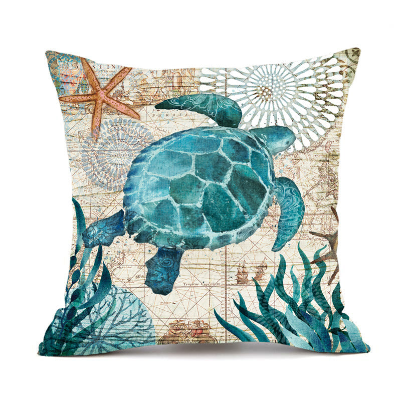 Coastal Turtle Cushion