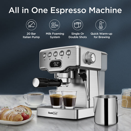 Geek Chef Espresso Machine + Get the 'Coffee Lovers' book for free!