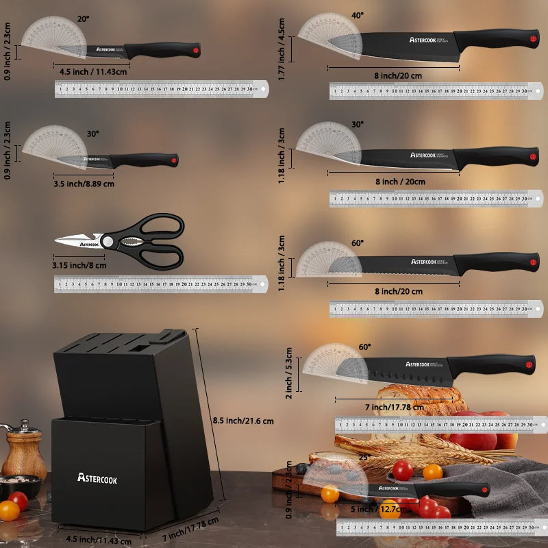 Astercook 15-Piece Knife Set