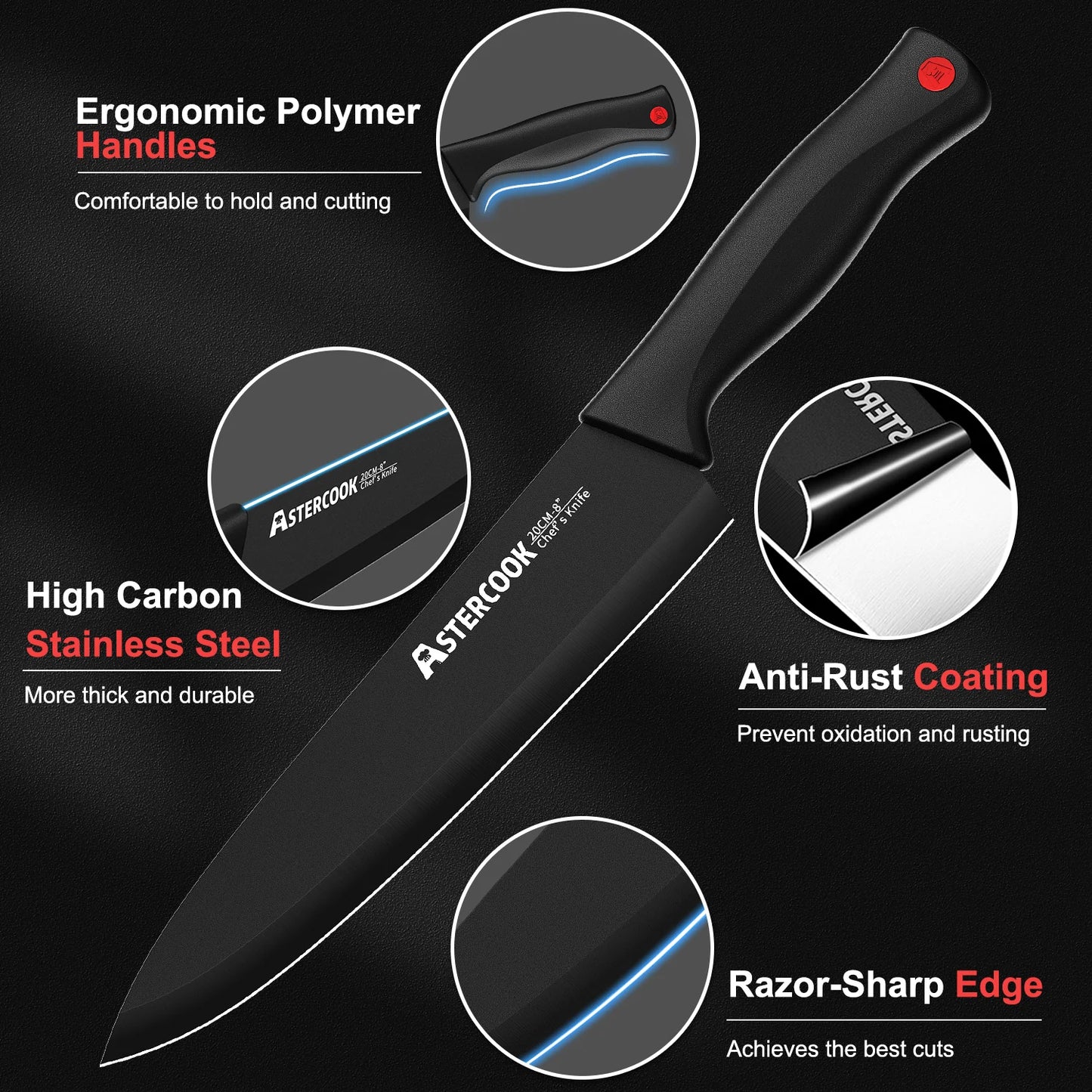 Astercook 15-Piece Knife Set