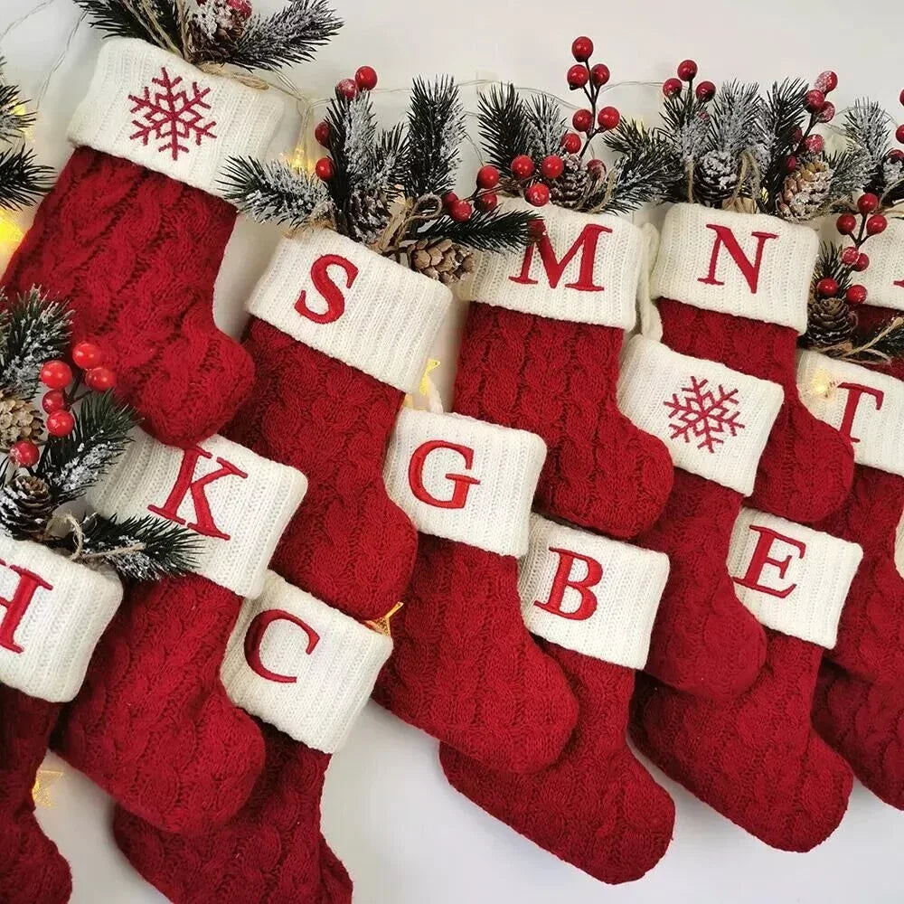 Snowflake Knit Stocking