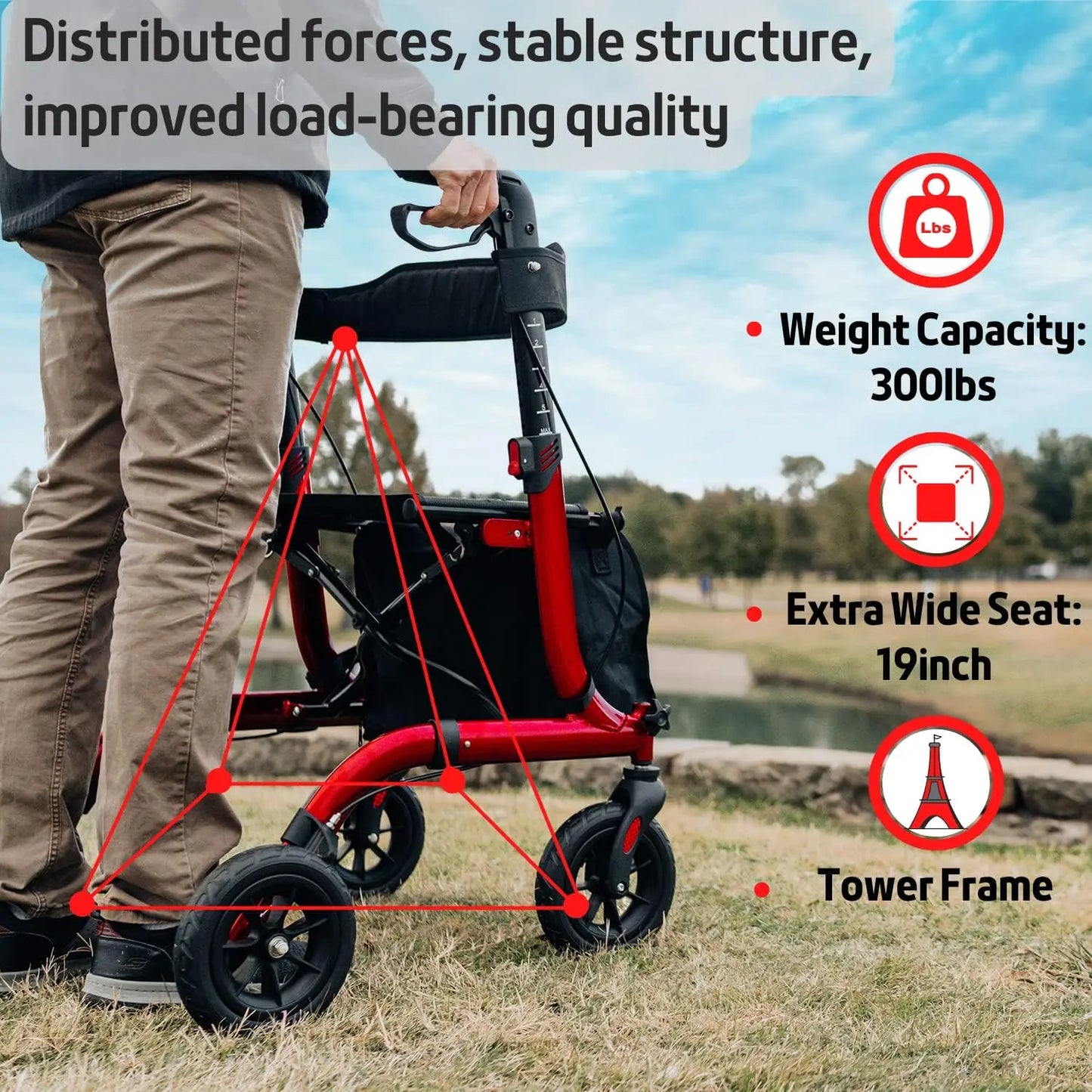 AgileStride All-Terrain Senior Walker