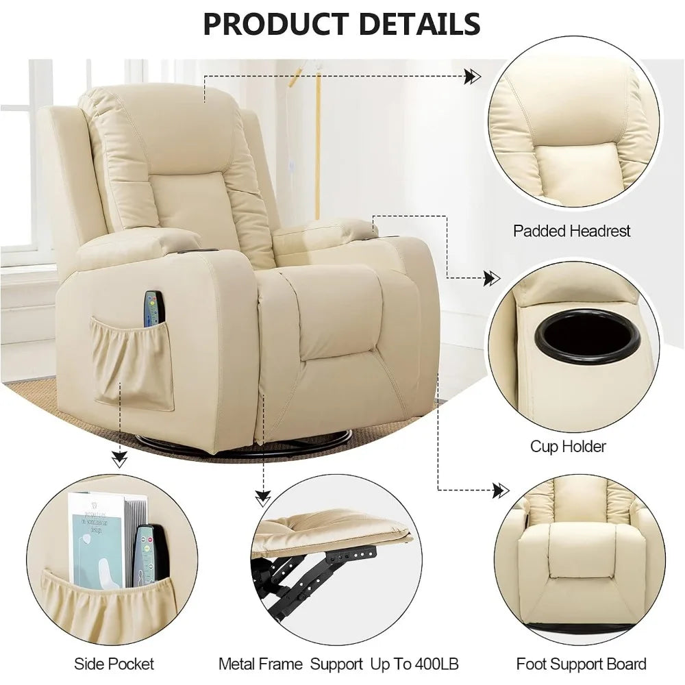 LuxRelax Heat & Massage Recliner