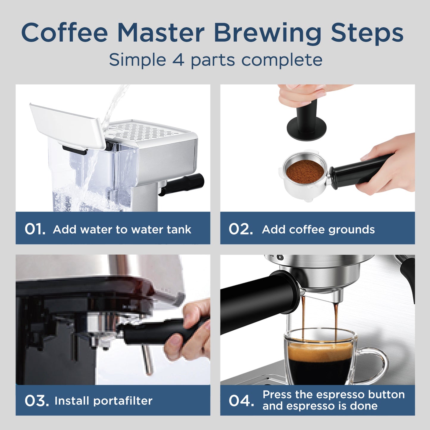 Geek Chef Espresso Machine + Get the 'Coffee Lovers' book for free!