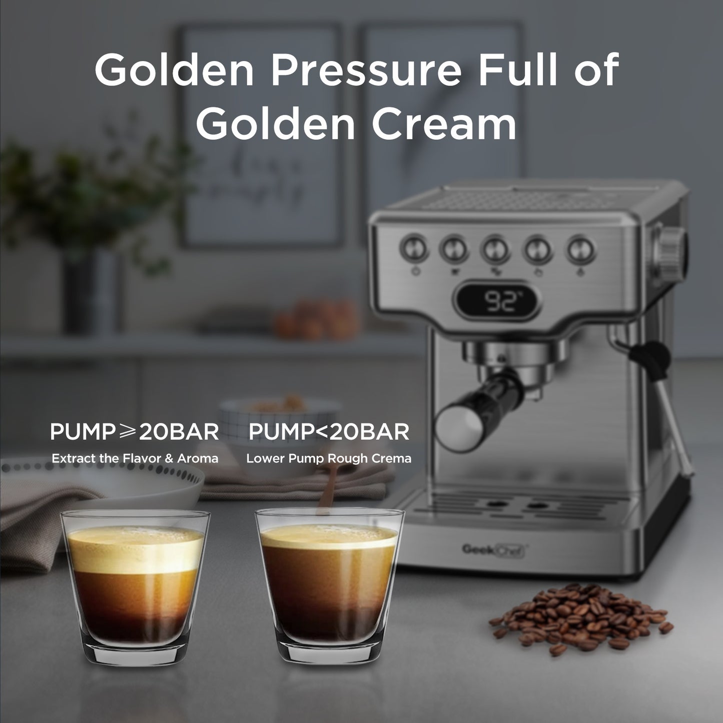 Geek Chef Espresso Machine + Get the 'Coffee Lovers' book for free!